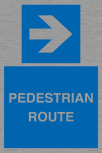 PEDESTRIAN ROUTE - right arrow